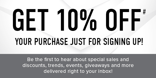 Get 10% off one item with you school logo just for signing up! Be the first to hear about special sales and discounts, trends, events, giveaways and more delivered right to your inbox!